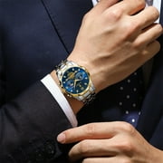 POEDAGAR Luxury Man Wristwatch Waterproof Luminous Chronograph Watch for Men Stainless Steel Mens Quartz Watches