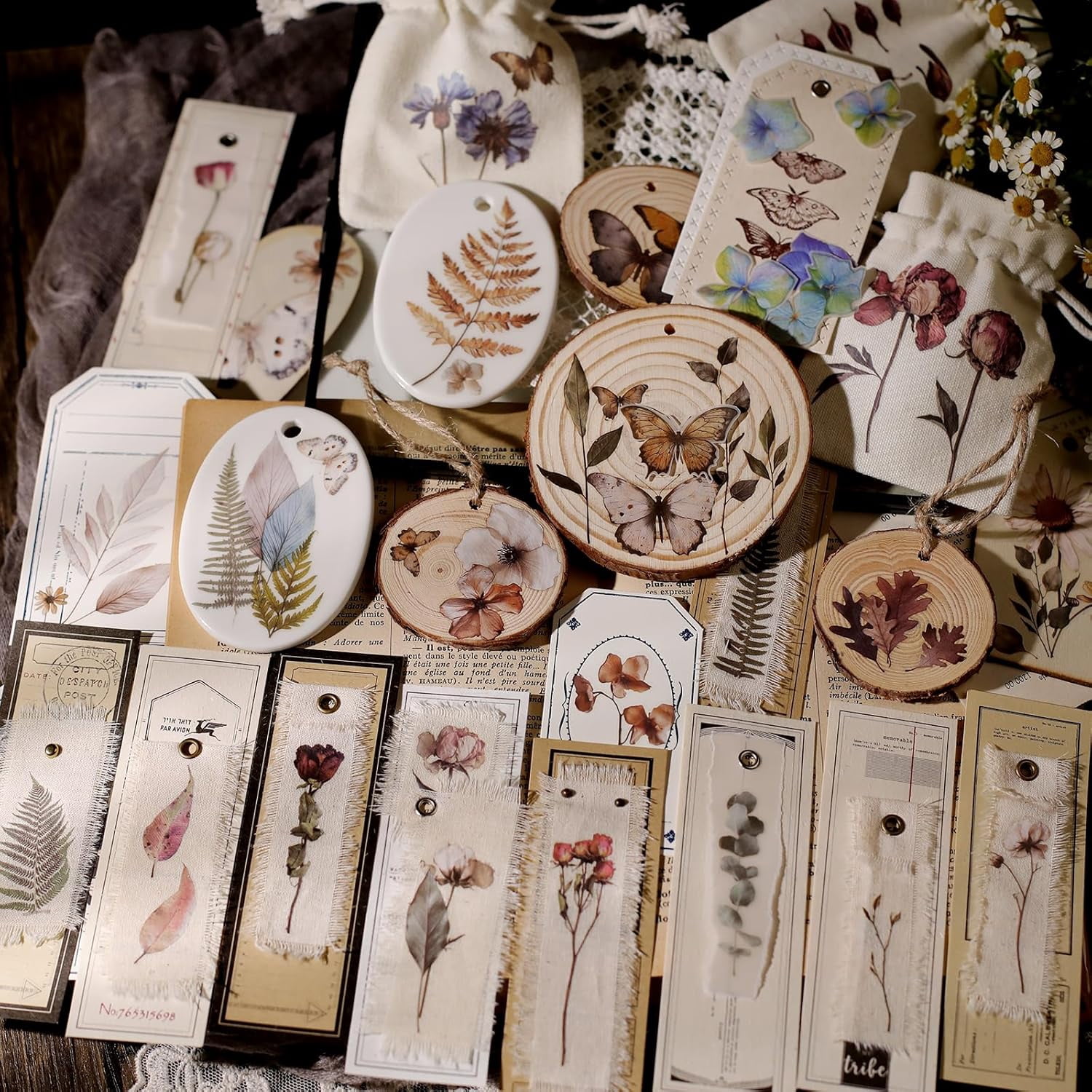 CATaireen Rub on Transfer Stickers Fit Paper Wood Fabric Fairy Elements Scrapbooking Supplies Art Collage Card Making Vintage Junk Journal Set for Adults