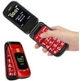 thumbnail image 1 of Cell Phone for Seniors,Easy to use, Full Voice-Assistance Flip Phone 2.4 inch Touch Screen Support Dual SIM Card and 2800mAh Large Capacity Battery and High Light Flashlight(US Plug), 1 of 4