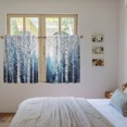 thumbnail image 4 of Blue Forest Kitchen Curtains 54 Inch Length, Winter Birch Trees Oil Painting Tiers Curtains for Bathroom Bedroom Cafe, Light Filtering Small Window Treatment Short Tiered Drapes 2 Panels 42"Wx54"L, 4 of 9