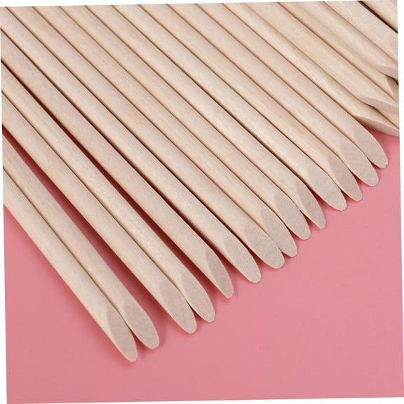 100pcs Manicure Sticks for Nails Orange Sticks for cuticles Wood Cuticle Sticks for Nails Nail Art Wood Sticks Bamboo Orange Wood Stick Wood Cuticle Pusher Horny Tool