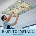 thumbnail image 5 of 2 Pack Marine Life Fluorescent Light Covers for Ceiling Lights Starfish and Shell Retro Ocean Conch Magnetic Ceiling Light Covers Overhead Light Filters for Office Classroom Home, 5 of 9