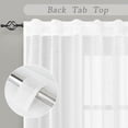 thumbnail image 2 of DriftAway Extra Long White Sheer Curtains 2 Panels 2 Story House Tall Curtains for High Ceiling Long Window High Living Room Drapes Sheer Light Filtering Window Coverings Back Tab 132"L x 50"W, 2 of 7