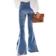 thumbnail image 4 of Pantalones elásticos Gibobby acampanados hasta la rodilla para Mujer Sky Blue S, 4 of 5