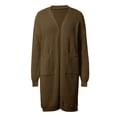 thumbnail image 3 of Uobin Women Oversized Long Knit Cardigan, Open Front Sweater Coat Loose Casual Pocket Outerwear for Fall Winter, 3 of 5