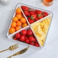 thumbnail image 4 of Organizador de bandejas de frutas con compartimentos | Caja de plástico para frutas secas Almacenamiento de dulces con tapa | Contenedor de bocadillos de mesa de café para el hogar sellado, 4 of 6