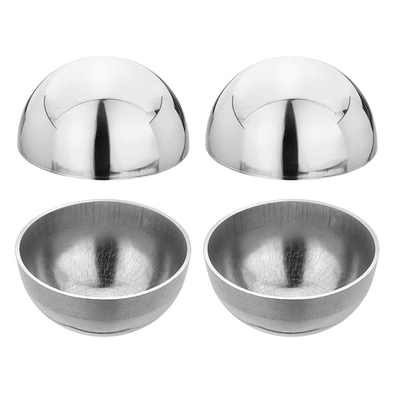 Uxcell 4 Pack 304 Stainless Steel Hollow Half Ball, 36mm(1.42") Dia. Gazing Balls Decorative Hollow Half Railing Cap Mirror Polished for Home Staircase Handrail Post Mall Outdoor Decor