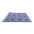 thumbnail image 2 of Ahgly Company Machine Washable Indoor Square Persian Blue Traditional Area Rugs, 7' Square, 2 of 4