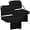 Black,2 Pack, variant on Stadium Seat for Bleachers with Back Support and Wide Padded Cushion Stadium Chair - Includes Shoulder Strap and Cup Holder