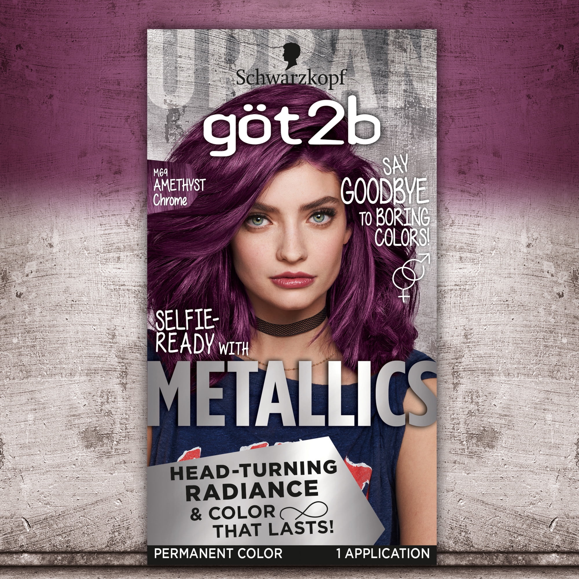 Schwarzkopf Got2b Metallics Permanent Hair Color, M69 Amethyst Chrome -  Walmart Business
