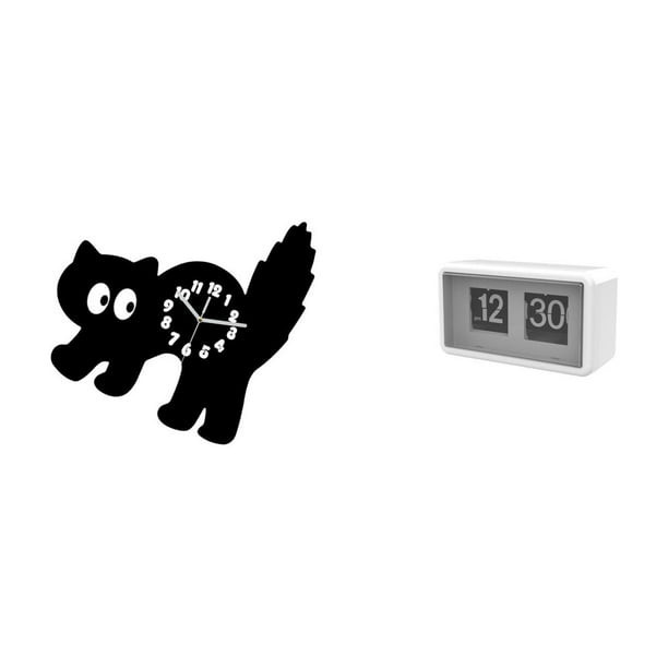 Reloj de pared,Reloj de pared decorativo para baño o dormitorio,Reloj con volteo automático,Reloj automático de pantalla grande para hotel,hogar u oficina,Reloj de escritorio abatible para