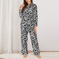 thumbnail image 2 of Bingfone Ensembles de Pyjama pour Femmes à Imprimé Serpent, Ensemble de Pyjama de Détente à Manches Longues - Grand, 2 of 7