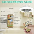 Moclever 2 in 1 LED Ceiling Fan Lights Remote Control 9.44in E27 Socket