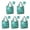 Dachshund Beach Summer, variant on 5 Pack Foldable Shopping Bags, Boston Terrier Blue Pattern Reusable Grocery Bags with Pockets, Large Waterproof Lightweight Tote Bags with Handles