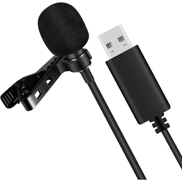 BRILLAR Micrófono de conferencia USB para computadora de escritorio y portátil (1,5 m de longitud) - Micrófono de condensador omnidireccional para PC de 360° para teleconferencias y chat en