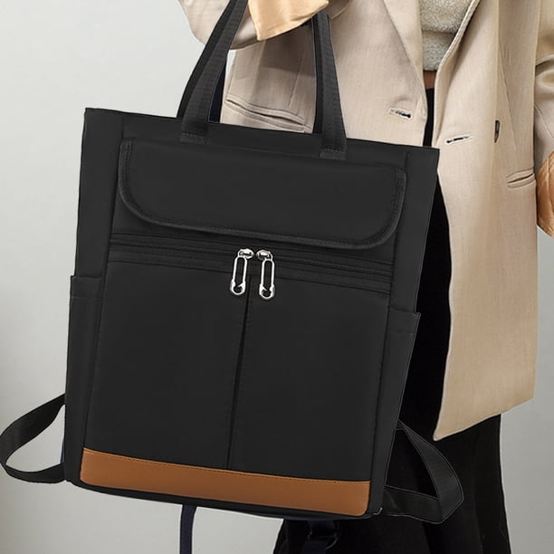 Mochila De Mujer Mochila Oxford impermeable para mujer, Bolso de viaje para mujer de gran capacidad para ordenador portátil (negro)