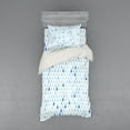 thumbnail image 1 of Ambesonne Blue Bedding Set 3 Pcs, Raindrops White Navy, Twin, Pale Blue, 1 of 3