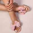thumbnail image 5 of HNMKIU Women's Sandals Elegant Square Toe Slides with Bow Detail Comfortable Mid Heel Style for Women with Wide Feet Option Beach Shoes Pink,7, 5 of 6