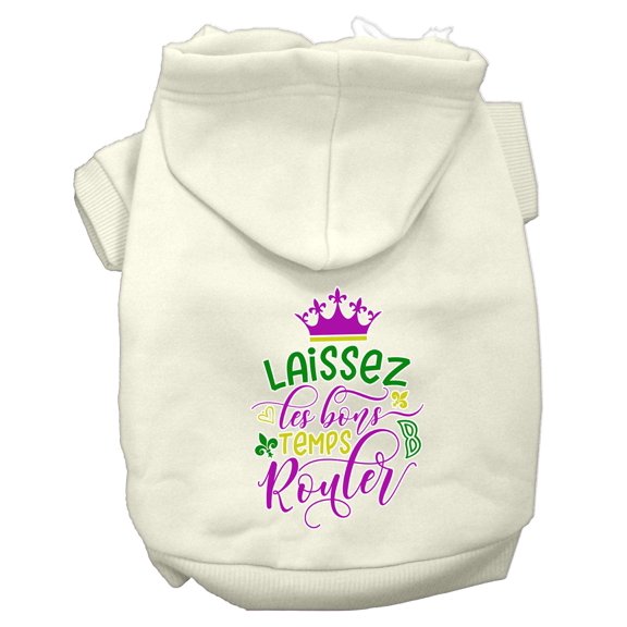 Pet Dog Cat Hoodie Screen Printed, "Laissez Les Bons Temps Rouler"
