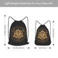 thumbnail image 4 of XMXT Unisex Drawstring Backpack for Women Men, Mystic Mandala Eyes Waterproof Gym Bag String Bags for Shopping Sport Travel, s, 4 of 8