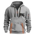 thumbnail image 2 of Sudadera con capucha para hombre, informal, con estampado, deportiva, de manga larga, blusa de poliéster, 2 of 4