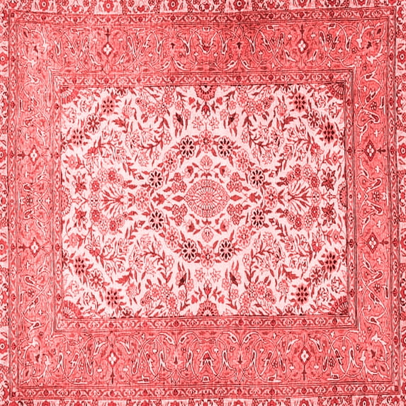 Ahgly Company Indoor Square Persian Red Traditional Area Rugs, 8' Square
