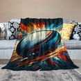 thumbnail image 2 of COMIO Sylvie Vintage Rugby Ball Design Blanket Colorful Print for Bed Sofa Couch Camping Office Housewarming Decor Gift for Family Warm Cozy Throw Blankets, 2 of 6