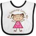 thumbnail image 3 of Inktastic My Grammy Loves Me Girls Baby Bib, 3 of 4