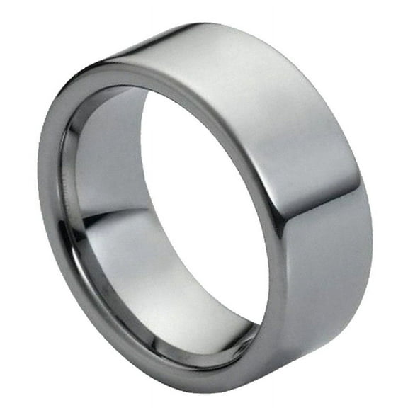 9mm Tungsten Carbide High Polish Classic Pipe Cut Wedding Band Ring For Men Or Ladies