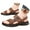 Brown, variant on Mens Walking Sandals with Back Strap Arch Support Comfortable Plantar Fasciitis Sport Slides Beach Slippers