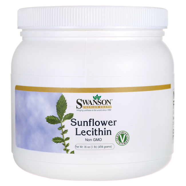 Swanson Nongmo Sunflower Lecithin Powder, 16 oz