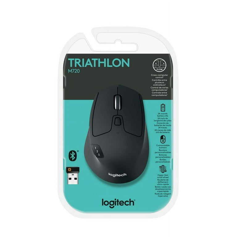 Logitech M720 TRIATHLON Multi-Device Wireless Bluetooth Mouse with