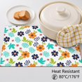 thumbnail image 5 of Placemat, Pioneer Flower Floral Print Pattern Place Mats Table Mat Set Of 2, PVC Washable Placemats for Party Kitchen Dining Decoration, 18x12 Inch, Fade Resistant, 5 of 6