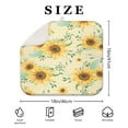 thumbnail image 4 of Microfibre Drying Mat for Kitchen Floral Yellow Blossom Dish Drying Drainer Mat Absorbent Drying Mat Washing Up for Glass, Plate & Cup 16inch X 18inch, 4 of 7