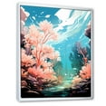 thumbnail image 2 of Designart "Pop Art Coral Seabed Display" Animals Framed Wall Art - Modern Pink Coral Entryway Framed Wall Art, 2 of 6