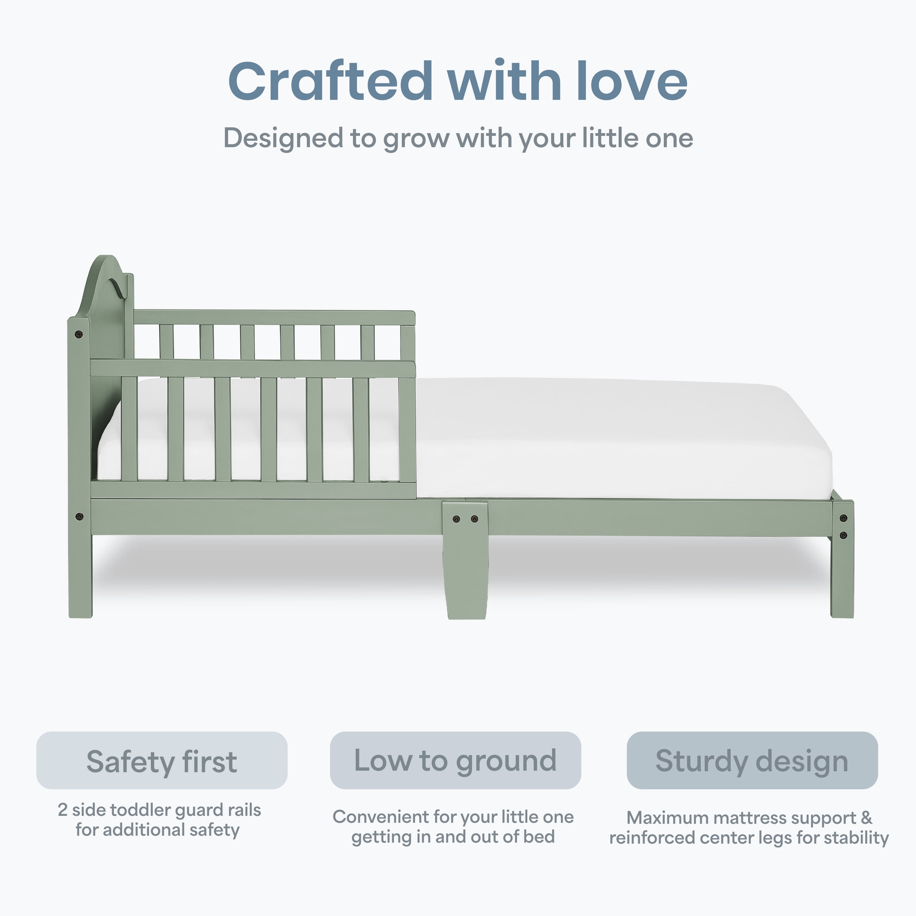 Dream On Me Sydney Toddler Bed, Meadow Green