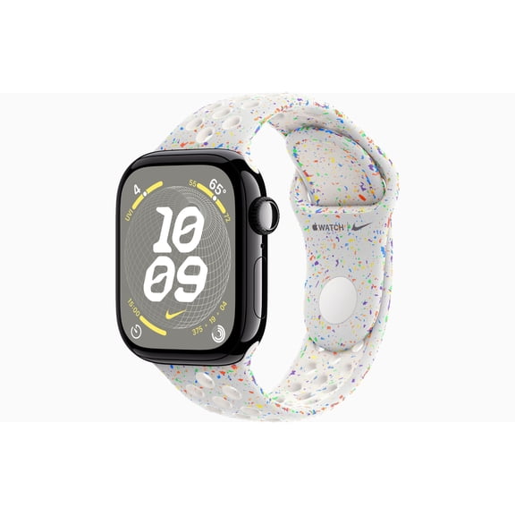 Restored Apple, Watch Series 10, GPS + Cellular, iOS, Jet Black, 46MM Aluminum Case with Pure Platinum Nike Sport Band, 1