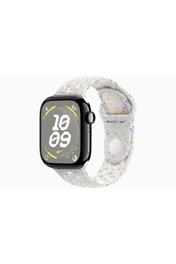 Restored Apple Watch Series 10 GPS 46MM Jet Black Aluminium Case with Pure Platinum Nike Sport Band (Refurbished)