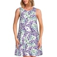 thumbnail image 1 of Fotbe Lavender Flowers Vestido de Verano sin Mangas para Mujer – Vestido Midi Línea A, Estilo Camiseta Floral, Vestido Playero Casual y Fluido, 1 of 7