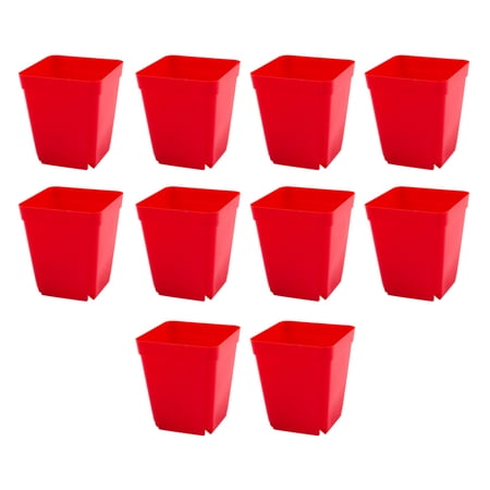 Trayknick 10Pcs Bonsai Planter Nursery Flower Pot Garden Square Home Plastic Decor Supply