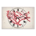 thumbnail image 1 of DesignArt Red Coral 2 Large Wall Clock, 1 of 2