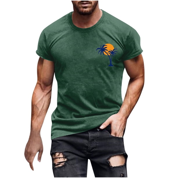 Camisas de Manga Larga para Hombres Casual Impreso Cuello Girado Abajo, Lado Dividido Botón Abajo Blusa para Al Aire Libre, Diario Y Primavera Verano