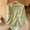 #0239-Green, variant on Women's Casual Fashion Solid Color Collar Embroidered Shirt Summer Vintage Loose 3/4 Sleeve Blouse