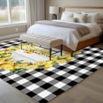 thumbnail image 4 of Summer Lemon Area Rugs 6'x9', Washable Small Throw Rugs for Kitchen Dining room, Farmhouse Yellow Fruit Plaid Wooden Grain Indoor Outdoor Rug Non-Slip Low Pile Carpet Runner Reversible Floor Mats, 4 of 8