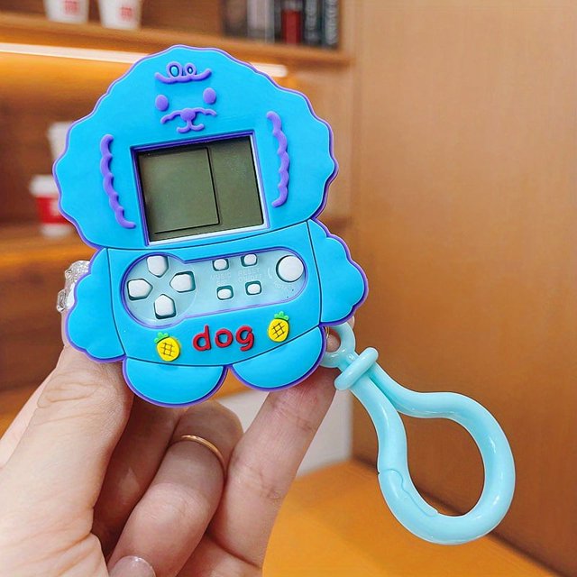 Cartoon Cute Game Keychain, Plastic Handheld Game Console, Classic Educational Toy Keychain, Mini Nostalgic Video Game Player Suitable For Jewelry And Accessories