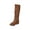 Brown, variant on Luxalzxs Black Boots for Women Fashion Retro High Boots Thick Heel Belt Buckle Hot Girl Knight Boots