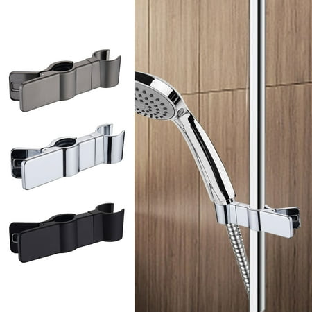 

QIPOPIQ Clearance Bathroom Furniture Sets Holder For Adjustables Shower Slide Bar Universal 22-25MM O.D Rail Bracket Holder For Slide Bar Slider Clamp Bathroom Replacement