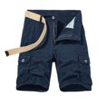 thumbnail image 1 of Abcnature Men's Athletic Shorts, Sports Gym Running Short Pants, Men Casual Solid Zipper Button Pockets Cropped Cargo Shorts, Cargo Casual Hiking Shorts Dark Blue 3XL, 1 of 2