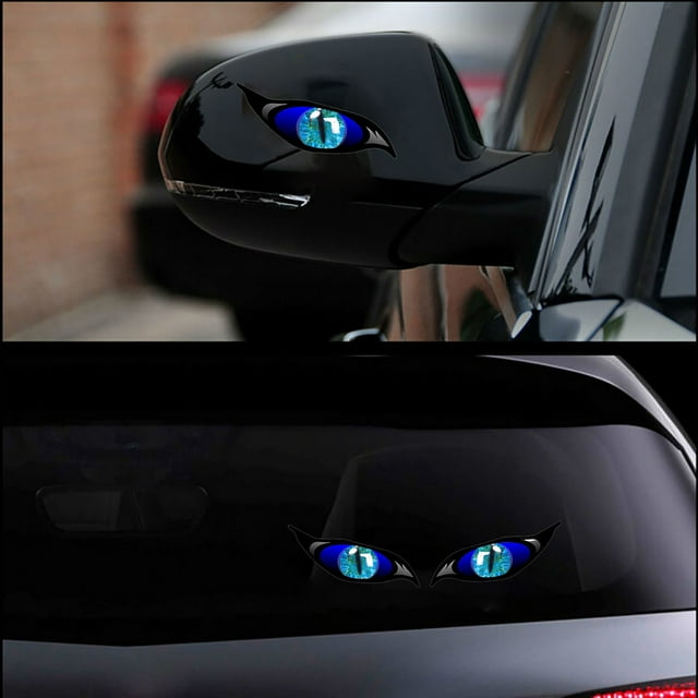 Uklsqma Devil'S Eye Decorative Sticker | Car Motorcycle Computer Wall Decal | Personalized Self-Adhesive Vinyl | Durable Waterproof Graphic for Vehicle Mirror Laptop Phone Gift