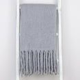 thumbnail image 4 of Nassau Collection Gray Rectangular Solid Pattern Throw Blanket 52" x 67", 4 of 4